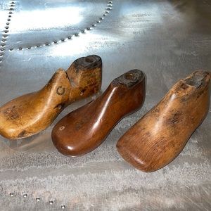 Antique Wood shoe moulds, Childrens